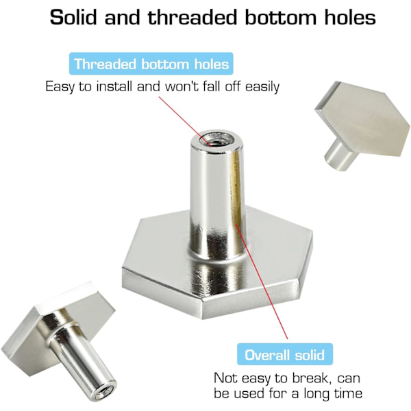 8 st 36 * 26 mm silver kökslådor dörrknoppar, zinklegering hexagon skåpknoppar, möbelknoppar för köksskåp