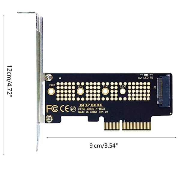 PCI Express PCI-E 3.0 x4 till M.2 NGFF M-Key SSD Nvme AHCI PCI Express adapterkort