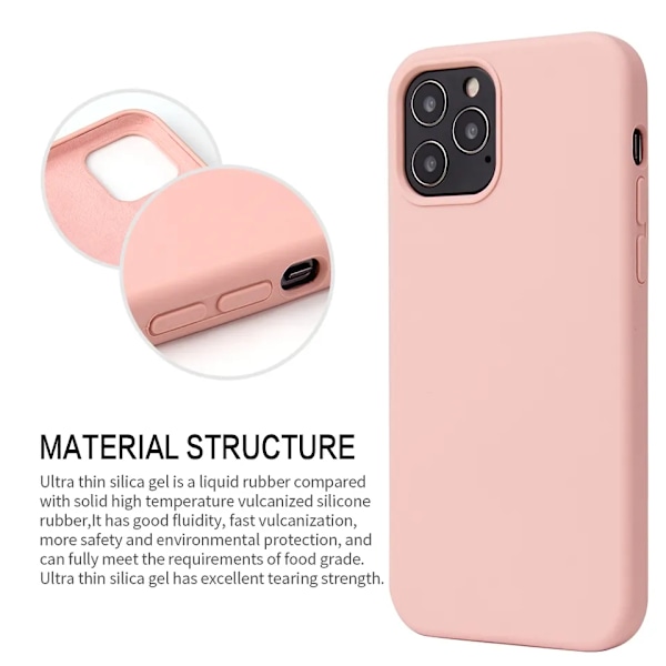Soft Touch Silikonskal till iPhone 13 Pro, svart