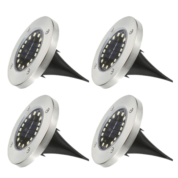 4 Pack Solar Ground Lights, 16 Led Solar Garden Lights Disk Lig