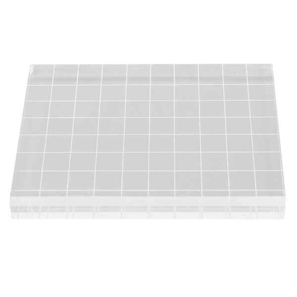 Akryl stämpelblock Genomskinliga linjer Transparent styv DIY Genomskinlig stämpelblock för kort Anteckningsböcker Dagböcker Inbjudningar