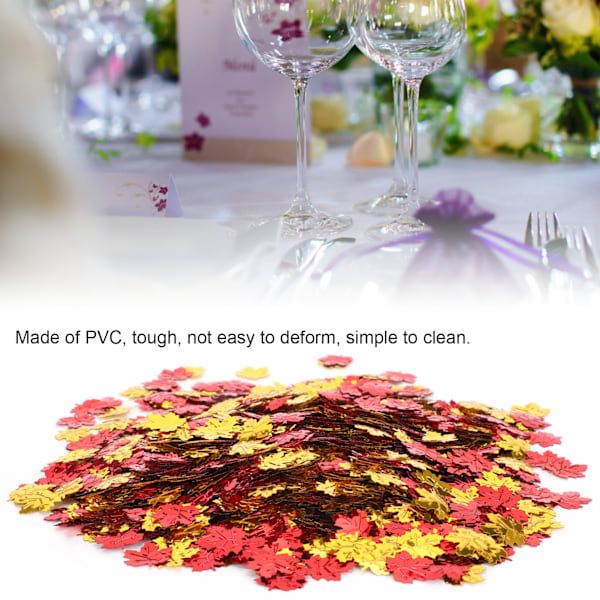 100g 0,8 tum lönnlövkonfetti höstfest glitter paljettbordsdekorationer för Thanksgiving Day