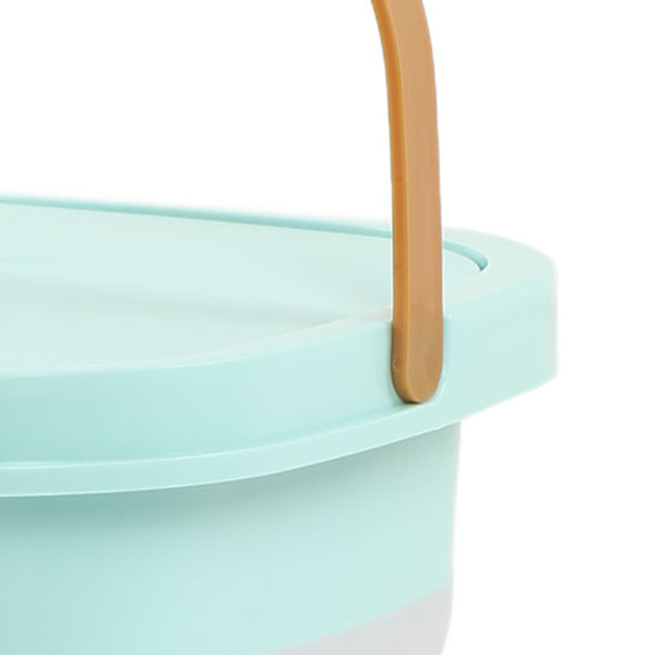 Mini tvättmaskin hopfällbar liten tvättmaskin tvätta och torka med avloppskorg för barnkläder underkläder lägenhet sovsal camping 100‑240V blå