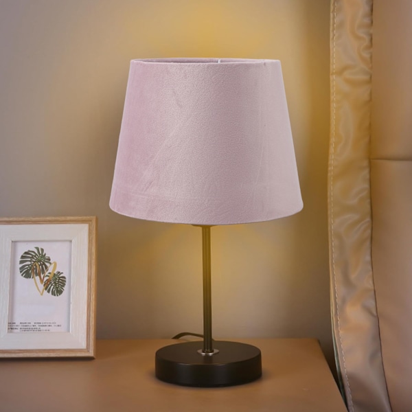Liten Lampskärm Tyglampskärm för Bordsgolvlampa E27 E14 Dubbel Användning Handgjord Konisk Lampskärm Lila
