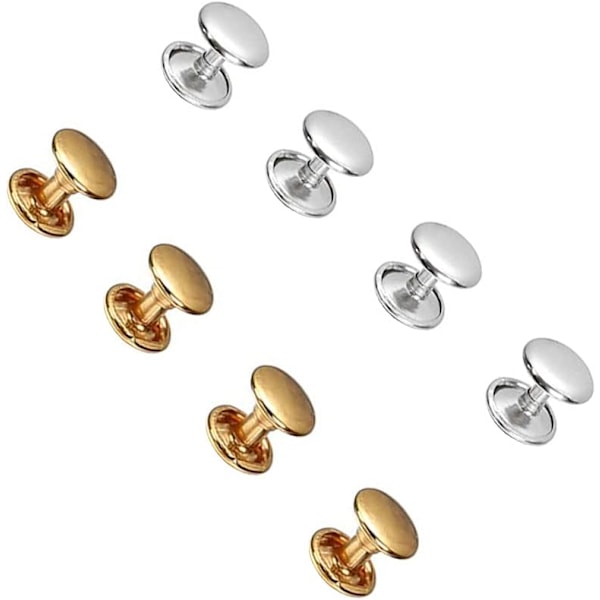 Lädernit 400 stycken Dubbellockskruvar Nitrörformiga Nitar Fästnit Lädernitar Set Heavy Duty Spänne för DIY Läderhantverk Nitar 4