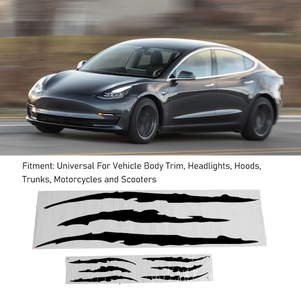 2 st. Bilhuv Dekal Klor Märke Stil Universal Motorhuv Dekal för Fordon Svart