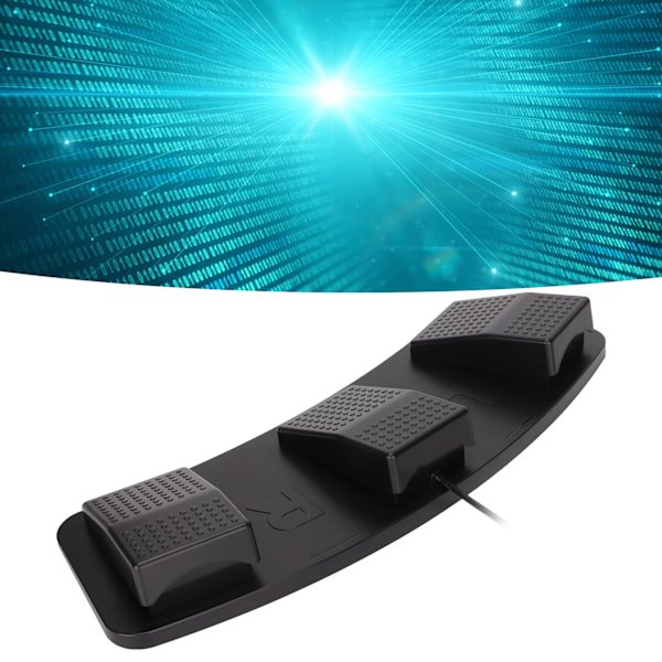USB-trippel fotpedal - Multifunktionell ergonomisk trippel fotpedal för spel, fabrikskontroll (fotoelektrisk omkopplare)