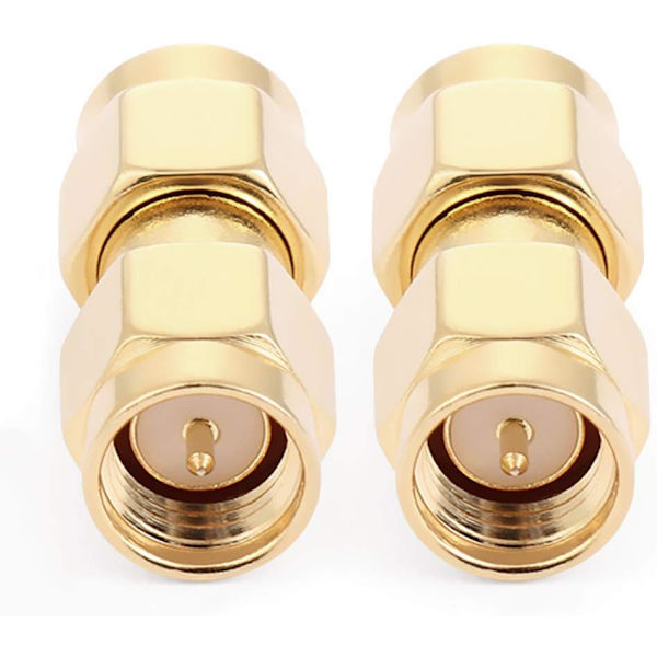 Koaxial RF-adapterkontakt SMA koaxial honkontakt SMA hane till SMA hane (5-pack)