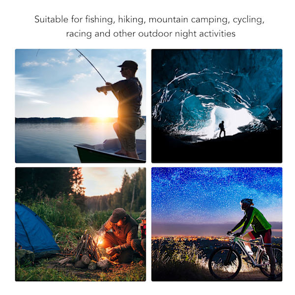 1 par LED-ficklampa handskar batteridrivna halvfinger handsfree ficklampa handskar för fiske vandring camping svart