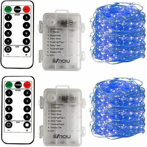 Lysslingor, batteridrivna 50 LED Micro Silver Cable String Lights, vattentät utomhus dekorativ belysning för julbröllop fester rum