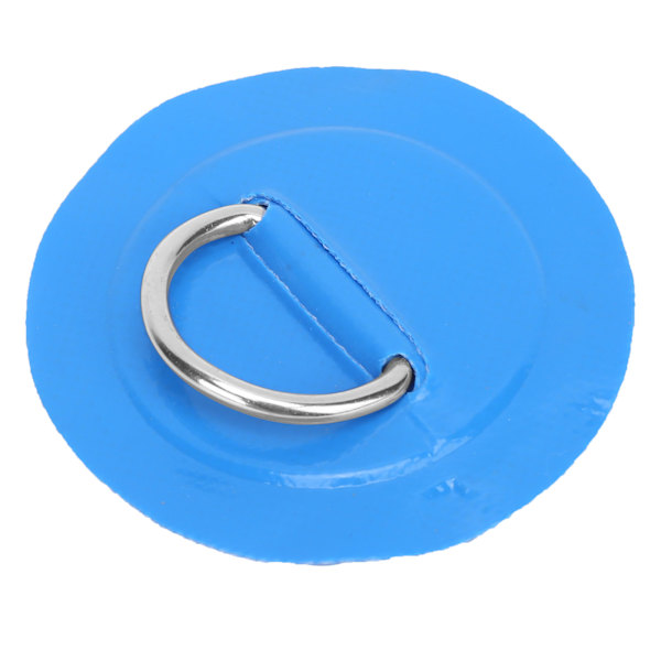 4 st PVC-lapp elastiskt repset D-ring lapp bungee repset rostfritt stål D-ring dyna Blå