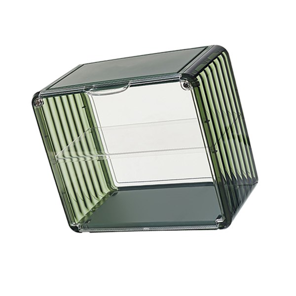Figurdisplaylåda Akryl Blind Box Display Case Montera Samlarlåda Dammskyddsskydd Vitrinskåp för Actionfigur Liten Storlek Svartgrön