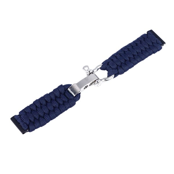 24mm Ersättningsarmband Klockarmband Legeringsspänne Mjuk Nylonväv Klockrem för Suunto 7 9 D5i Midnattsblå