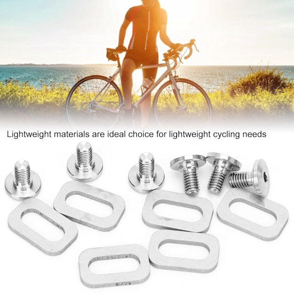 Cykelpedal Cleat Monteringsskruvar och Brickor i Titanlegering