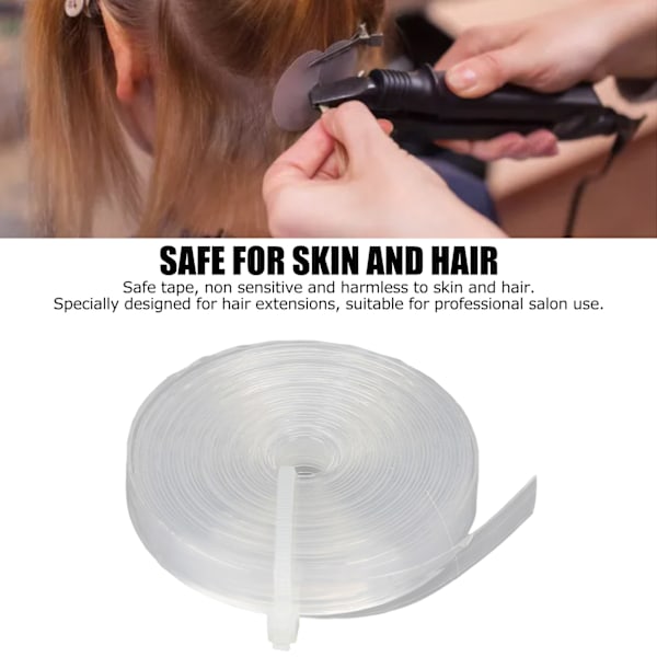 Hårtejprullar 0,8 mm bred stark vidhäftande tejprullar för hårförlängningar för frisörsalonger vit