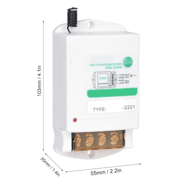 BERM Digital Trådlös Sensorstyrenhet RG-2201 220V Fjärrkontrollssändare för Verkstad