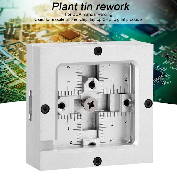 BGA Omlödningsstation Universal Fast Stål Nät Schablon Löd Aluminium Legering Kit HT‑80H