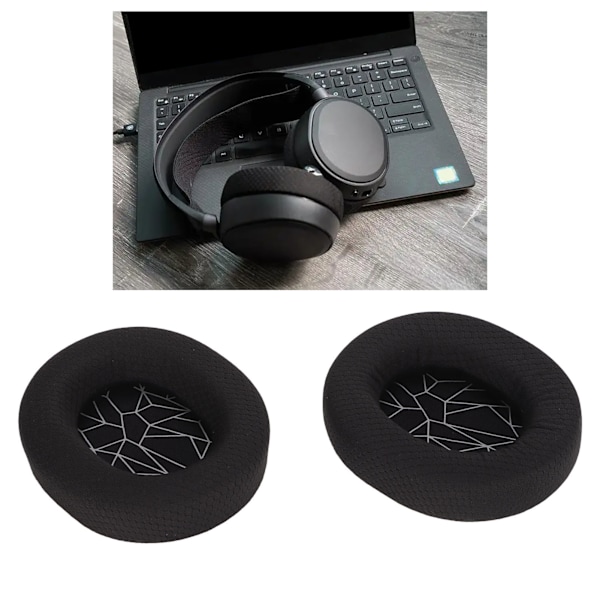 Öronkuddar för hörlurar, uppgraderade, hög elasticitet, ersättning för SteelSeries Arctis 3/5/7, vit siden