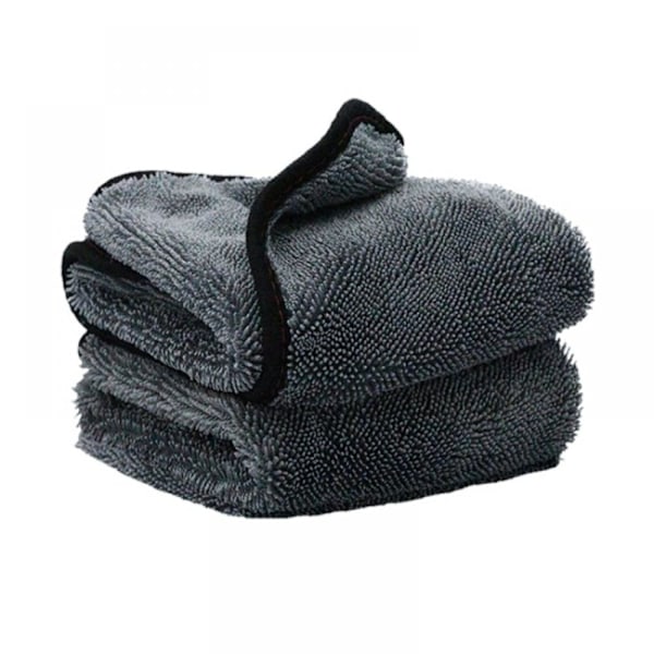 2X premium torr trasa, absorberande bilvård mikrofiberdukar 60x40cm grå