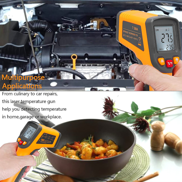 T580A Industriell Infraröd Termometer Elektronisk Temperaturmätare för Kök