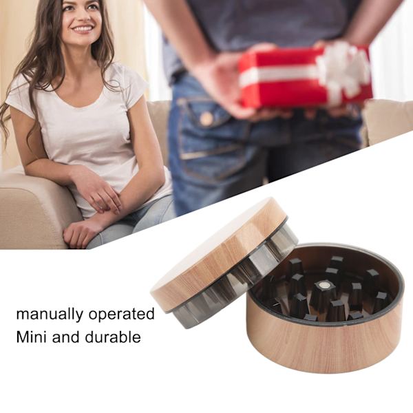 Manuell kryddkvarn Mini Design Hållbar Metall ABS Bärbar Enkel Användning Kryddkvarn för Kryddor Kryddning B