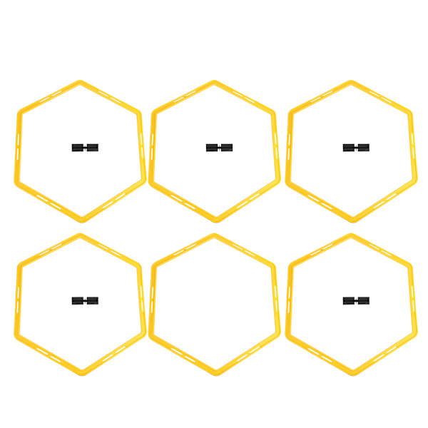 6 st Hexagon Agile Ring Polygon Fysisk Träning Hexagonal Steg Kostym Fotbollsutrustning