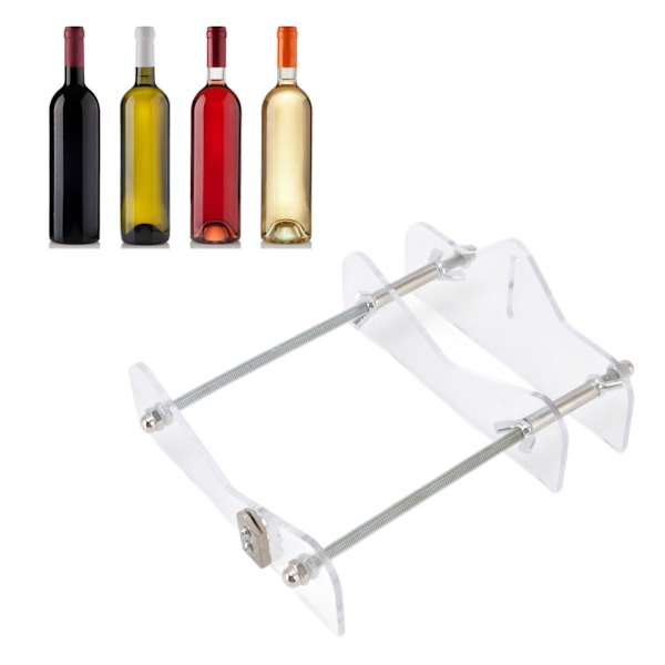 Glasflaskeskärare Justerbar Design Stabil Slitstark Vinflaskeskärare DIY Glasflaskeskärverktyg Transparent
