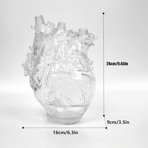 Transparent Hjärta Vas Simulerad Hjärtformad Vas Kreativ Dekoration