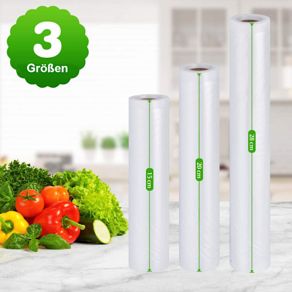 Vakuumrullar folierullar vakuumpåsar för vakuumförseglare folieförseglingsmaskin - med mat sous vide matlagningssäker