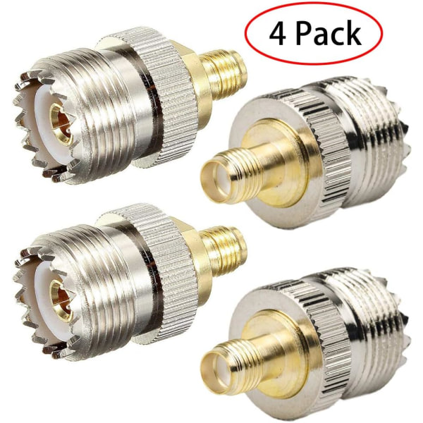 Hon till UHF Hon SO239-kontakt RF Koax Koax-adapter för WiFi-antenn Radio Repeaters Signalförlängningskabel (4-pack)