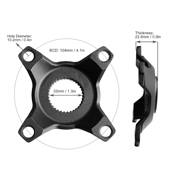 Motorcykelväxelspakadapter 4-käftad basmittpedalspindelspindelstöd för Bafang M500 G520 M600 G521 M510