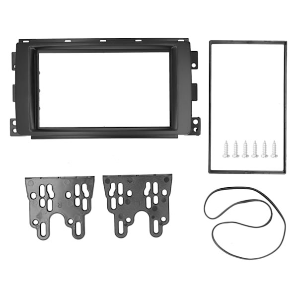 2Din Bilstereo Radio Fascia CD Instrumentbräda Panel Ommöblering Trim Ersättning för SMART ForTwo 2007‑2010