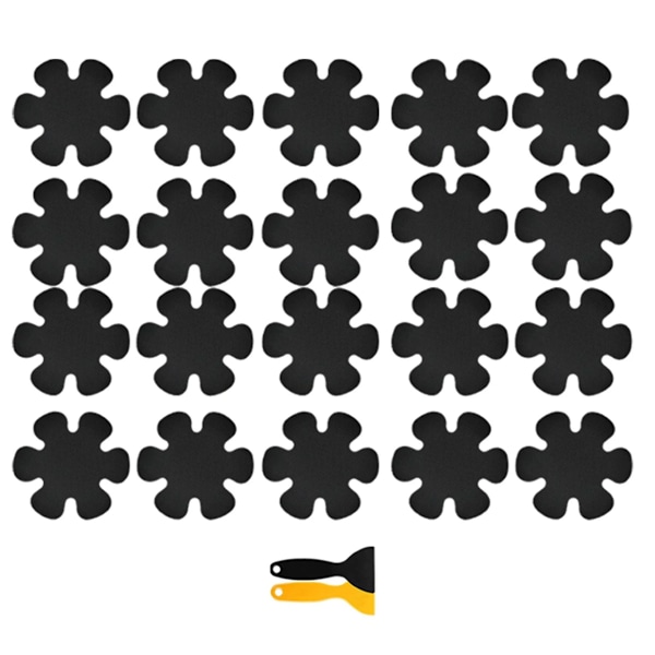 Självhäftande Halkskyddande Klistermärken, Halkfria Badkarsklistermärken med Snöflingeformad Design för Badkar och Duschgolv, 20-pack