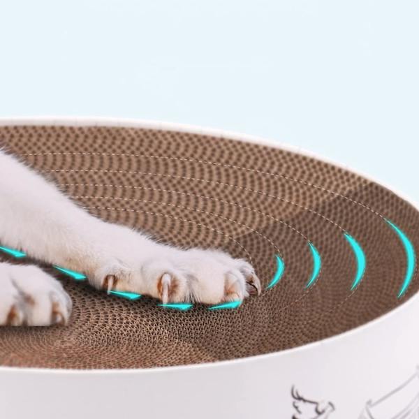 Kattklösträd, Rund Korrugerad Pappers Kattklösträd, Multifunktionell Hög Densitet Kattklösträd Återvinningsbar Kartong Klösträd, Katt