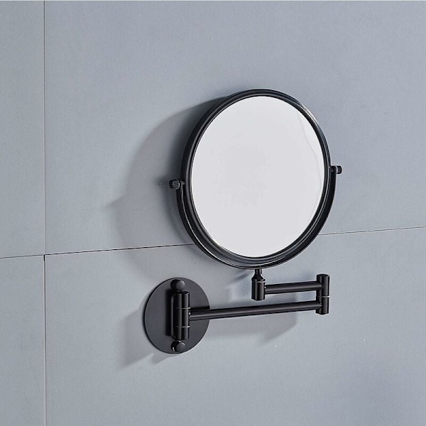 Elegant Badrumsspegel, 1X_10X Förstoring Justerbar Design för Detaljerad Närbild, Premium Matt Svart Finish för Rostfri Hållbarhet