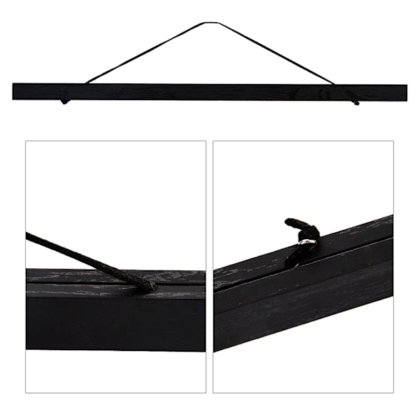 Lösning för konstverksvisning, Ljus trä Magnetisk affischhängare Ram för väggkartor Tryck Canvas Konstverksvisning