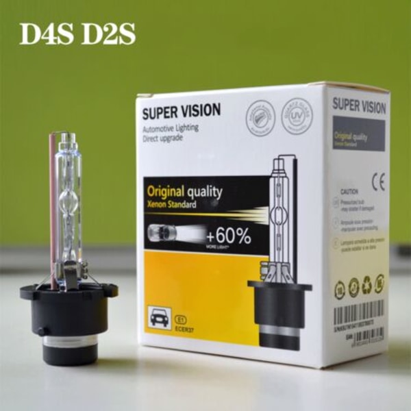 Winpower D2s Xenon strålkastare glödlampor Hid lampa bil kit urladdning ersättningslampa 6000k vit (2 lampor)
