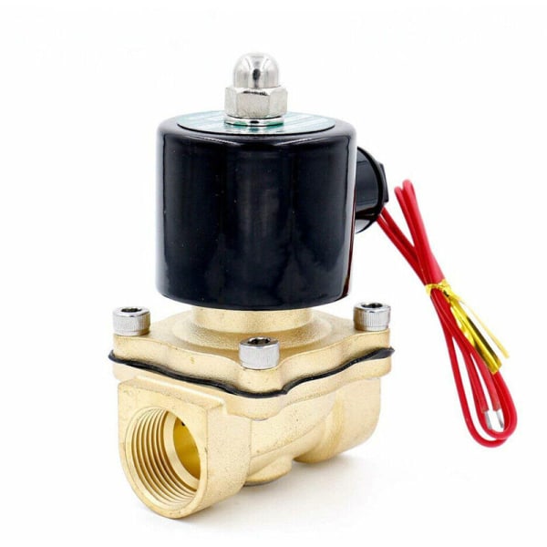 Normal stängd elektrisk magnetventil Vatten Luft Mässing N/C，1"（2W250-25）AC 220V DC 12V-24V