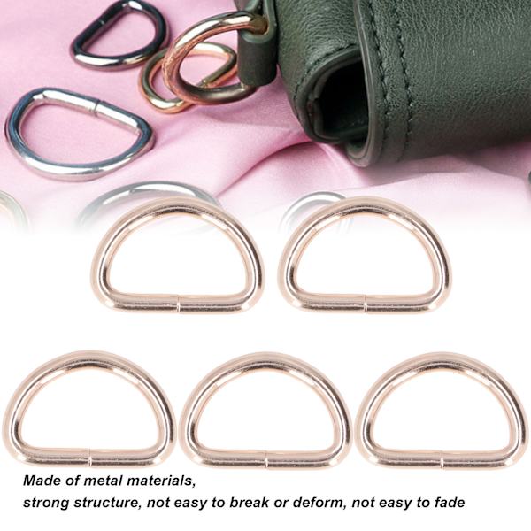 20 st D-ringar 4x38x23mm Stark struktur Brett använd Elegant utseende DIY-hantverk för väskor Plånböcker ArmbandGuld