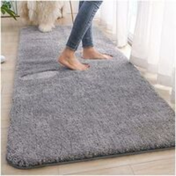 Grå badrumsmatta 80x120cm, tjock halkfri badrumsmatta, absorberande duschmatta, ultra-mjuk mikrofiber golvmatta, snabbtorkande, maskintvättbar
