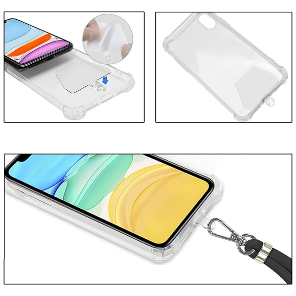 Fashionabelt Telefonhalsband, Justerbar Nylonrem för Handsfree-Bekvämlighet, Universell Smartphone-Kompatibilitet, Utdragbar Längd med