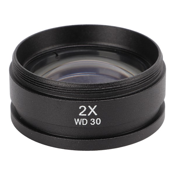 Auxiliärt Objektivlins för Zoom Stereo Mikroskop Gängat 48mm för Trinokulärt Mikroskop 2X