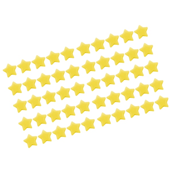 50 stjärnformade stickskydd söta akryl virknålsspetsskydd gula