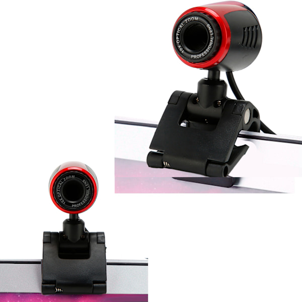 USB2.0 med mikrofon HD webbkamera webbkamera 360 grader för dator PC bärbar dator för Skype / MSN