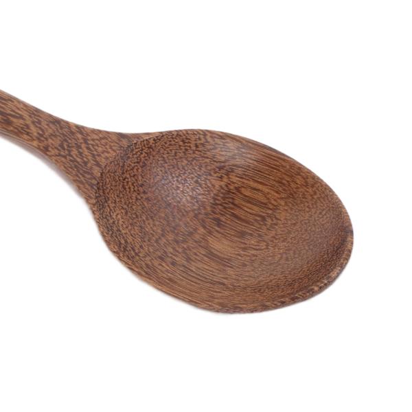 5 st träskedar Burr Free Robust Hållbar Lätt Värmebeständig Trä Mätssked Set för Gåvor HemBig Crimp Tail Spoon
