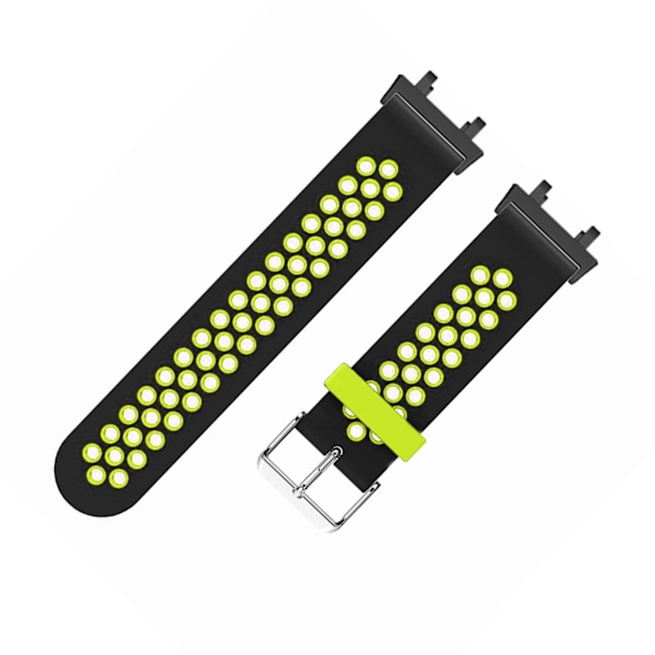 Mjukt silikonarmband för klocka, ersättningsarmband med spänne för Amazfit Active Edge A2212 Svart Grön