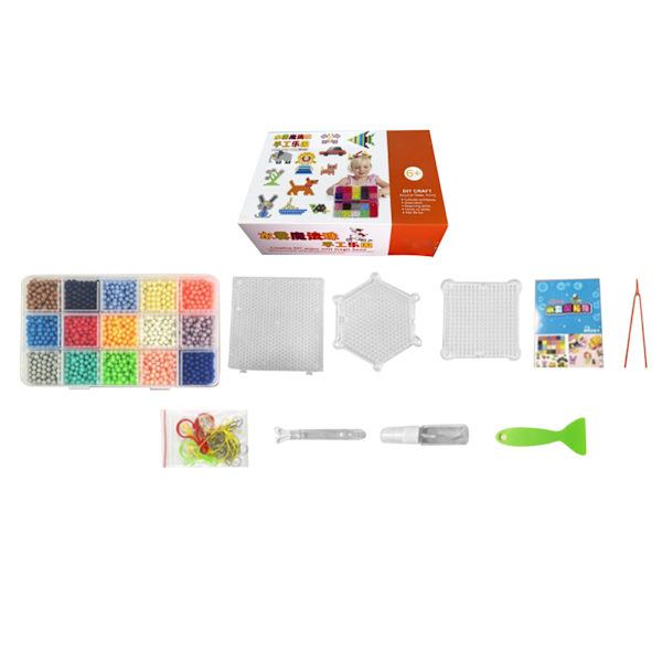 Vatten Fuse Beads Kit Pedagogisk 15 Färger 1500 Pcs DIY Pussel Vatten Fuse Beads för Barn