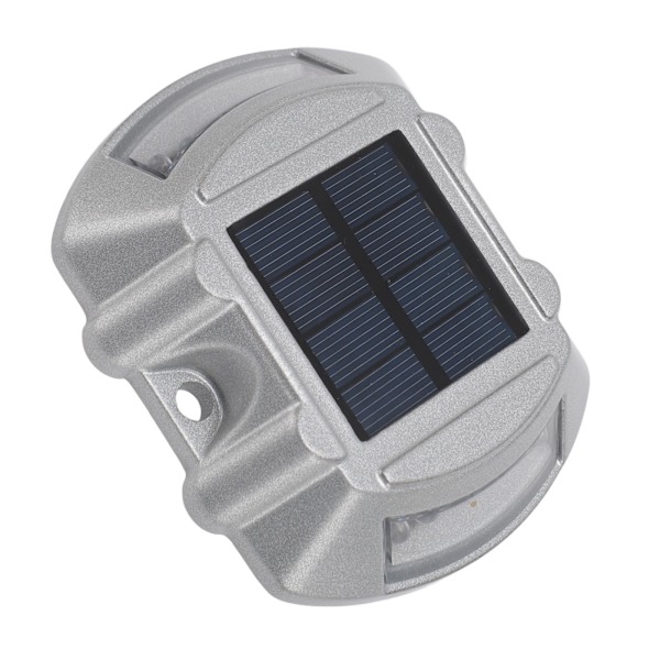 Solcellsdubb Ljus Aluminiumlegering Soldriven Utomhus Vattentät Vägmarkering 6V 1.8W för Trappsteg Trottoar Trappa Trädgård Mark Blått Ljus