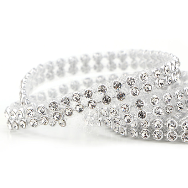 3mm Kristall Rhinestone Kedja Trim Applikation DIY Sömnad Hantverk Kläder Klänning Dekoration (#1)