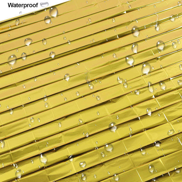 3PCS Nödfiltar Nödfiltar Guld Silver 2 Färg Reflekterande Termisk Filt Vattentät Nödsovsäckar 140x210cm
